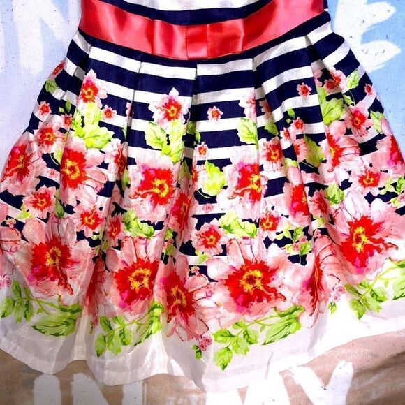 NWOT Girls Size 6 Bonnie Jean Sleeveless Floral Dress - Picture 4 of 9